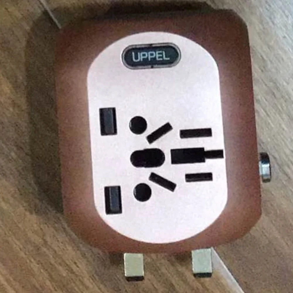UPPEL Universal Travel Adapter‎ International Power Plug Rose Gold Converter